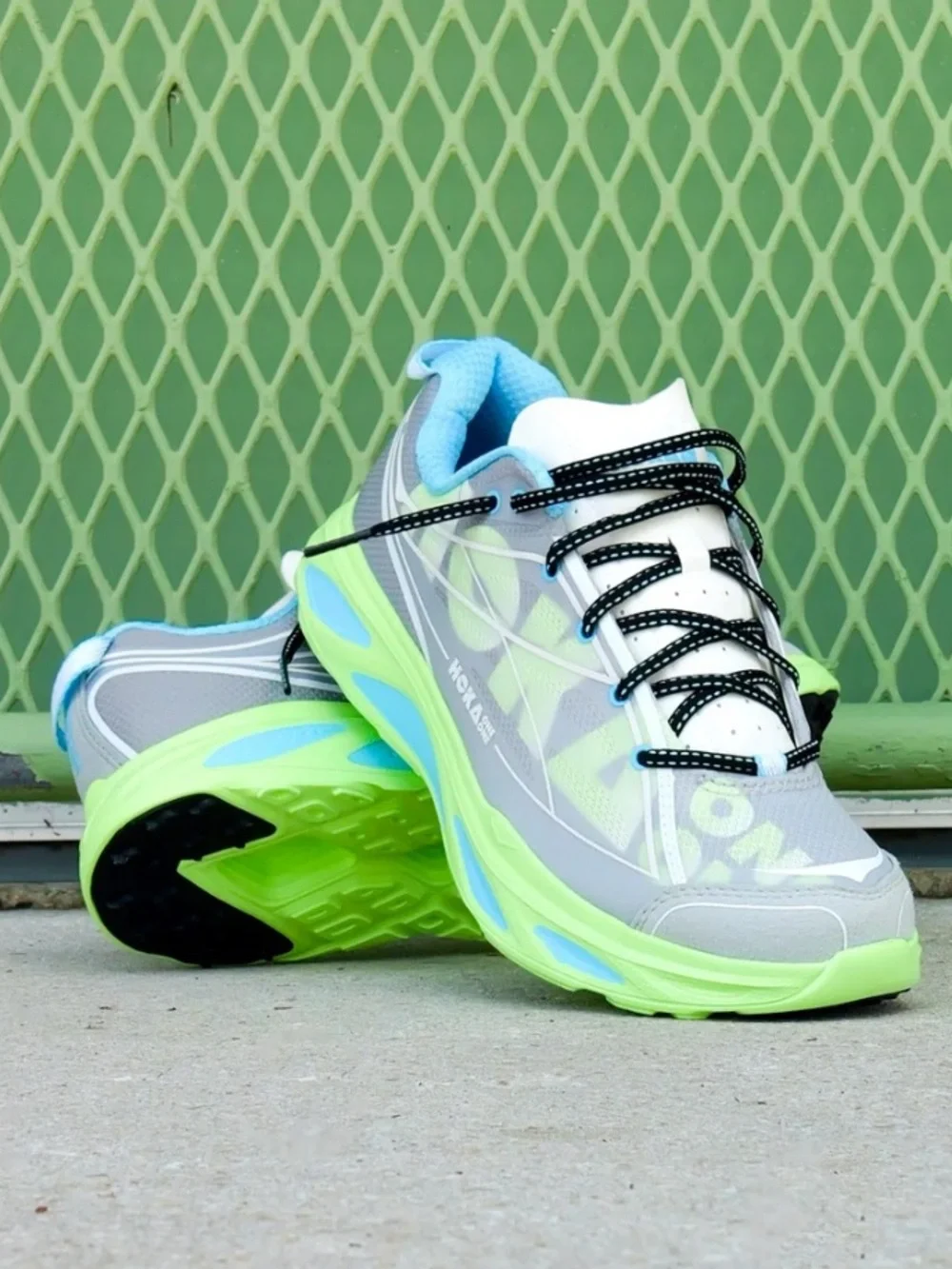 🔋HOKA U HUAKA PRO GREY NEON 🩶